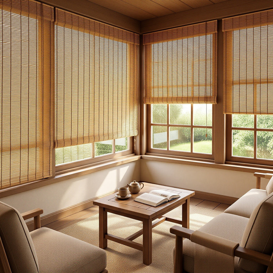 Bamboo Curtains Natural Texture Eco-Friendly Sun Shades
