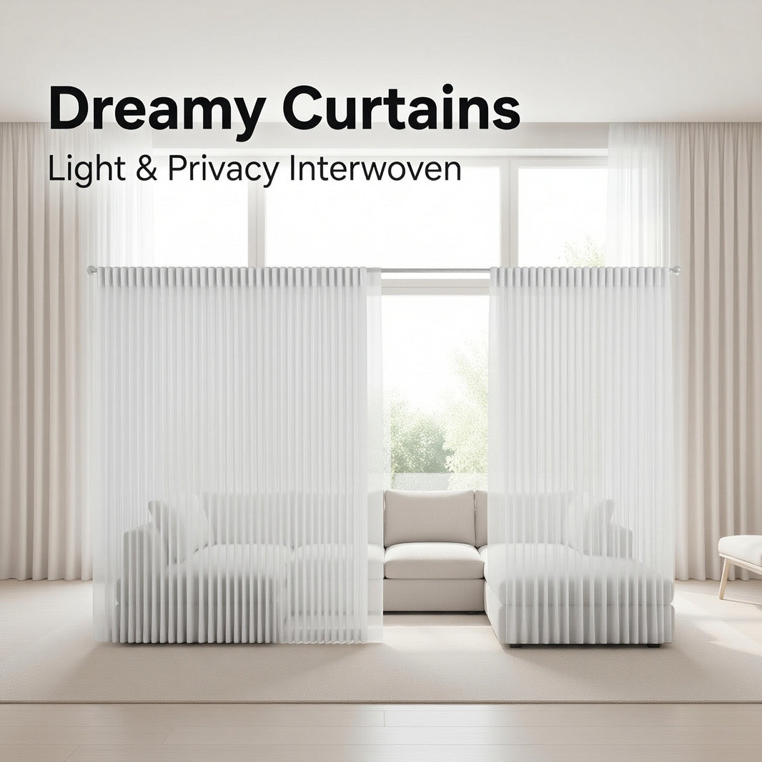 Dreamy Curtains for Light & Privacy Interweaving