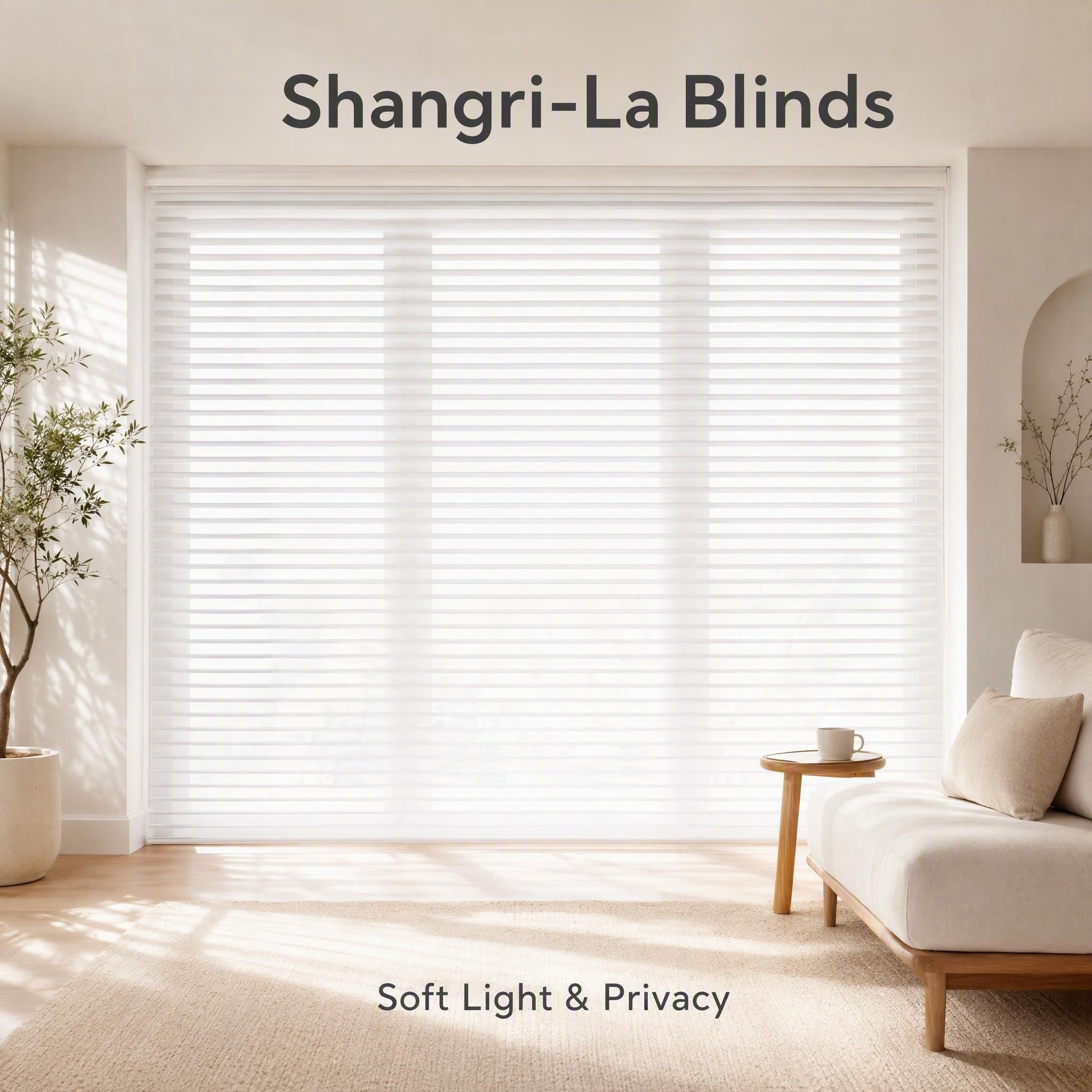 Shangri-La Blinds S-Shape Slats Light & Privacy Window Blinds