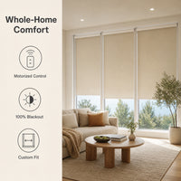 Smart Motorized Roller Shades Whole-Home Blackout Roller Shades