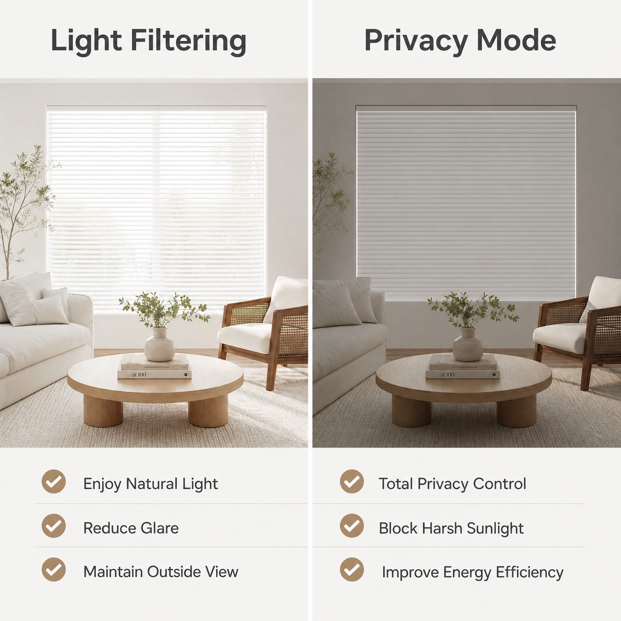 Shangri-La Blinds S-Shape Slats Light & Privacy Window Blinds