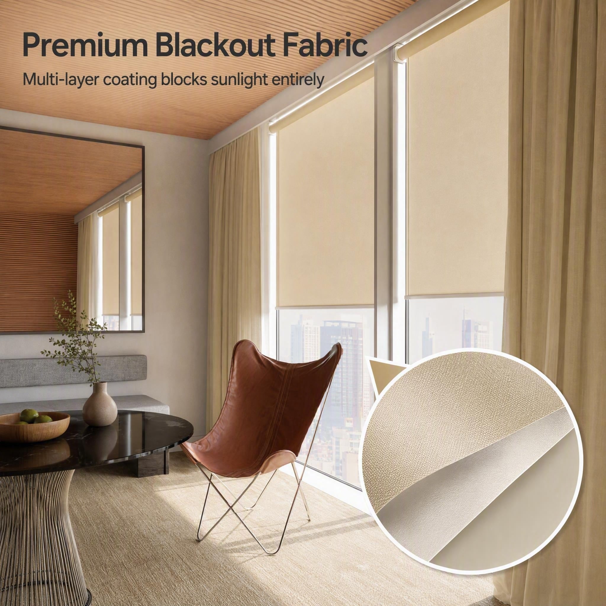 Smart Motorized Roller Shades Whole-Home Blackout Roller Shades