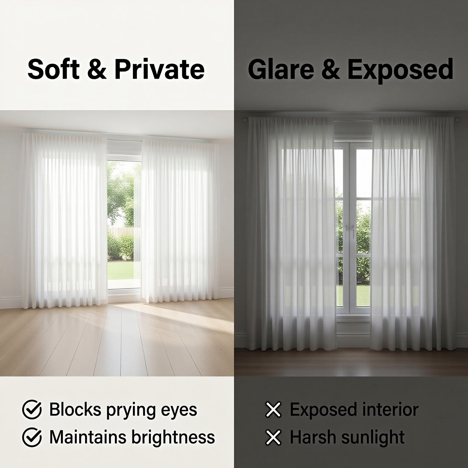 Dreamy Curtains for Light & Privacy Interweaving