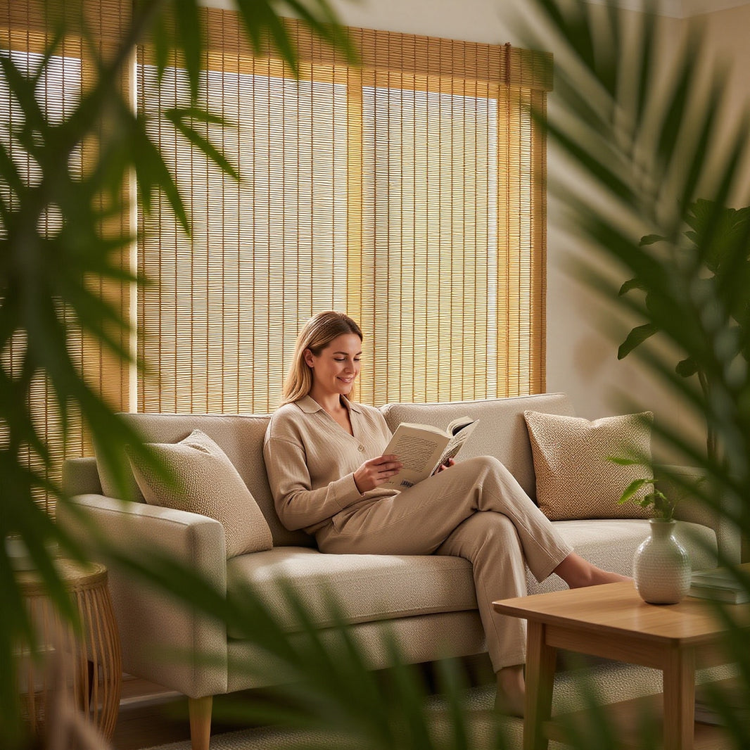 Bamboo Curtains Natural Texture Eco-Friendly Sun Shades